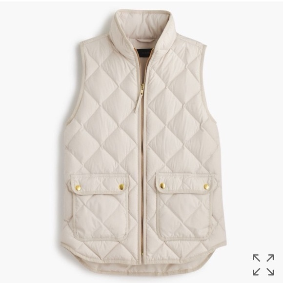 J. Crew Jackets & Blazers - J. Crew Cream Quilted Vest